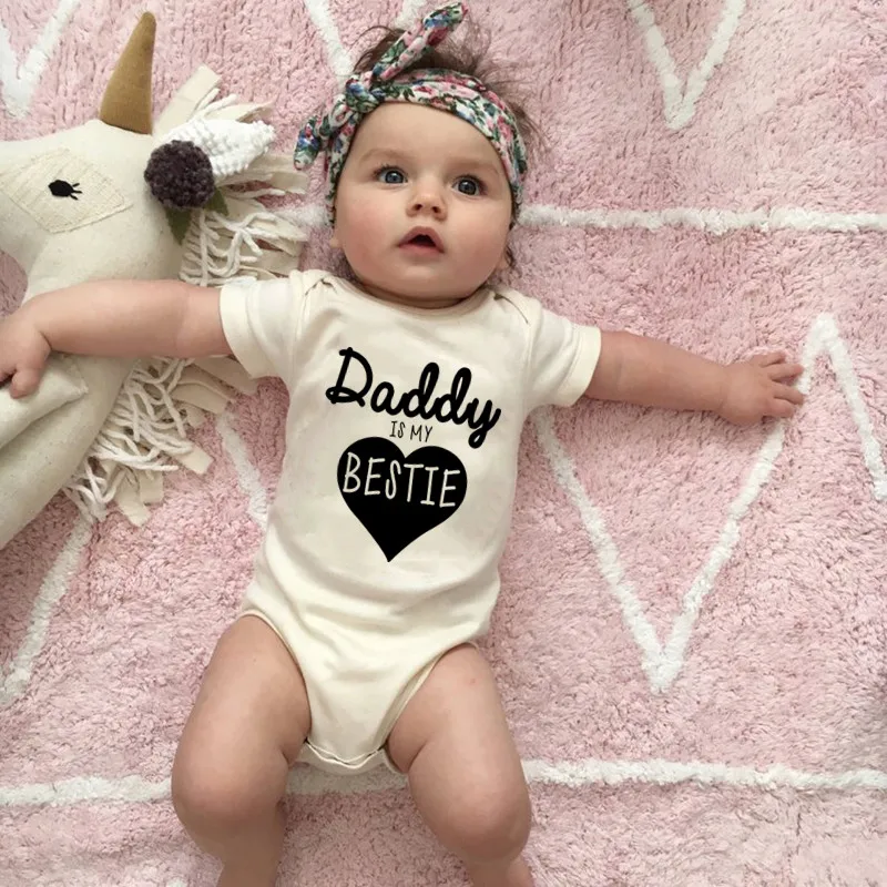 Daddy Is My Bestie Cute Baby B - Baby Clothing Online 评论和价格