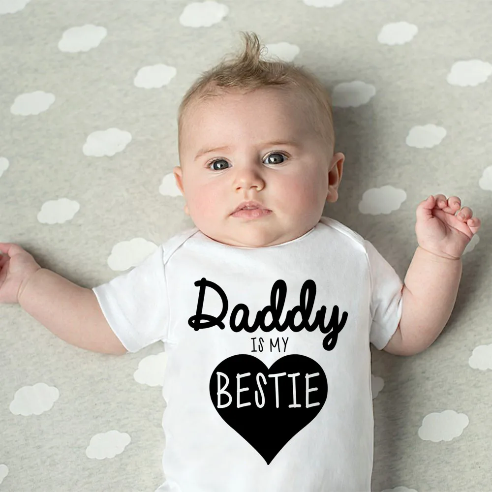 Daddy Is My Bestie Cute Baby B - Baby Clothing Online 评论和价格