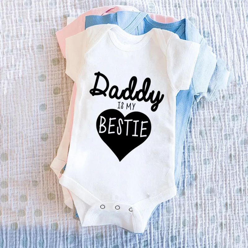 Daddy Is My Bestie Cute Baby B - Baby Clothing Online 评论和价格