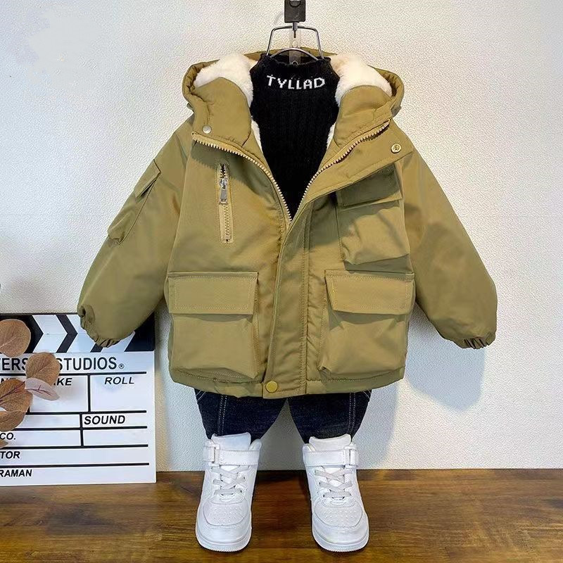 Kids Boys Plush Warm Jacket Ho - Baby X Clothing 评论和价格