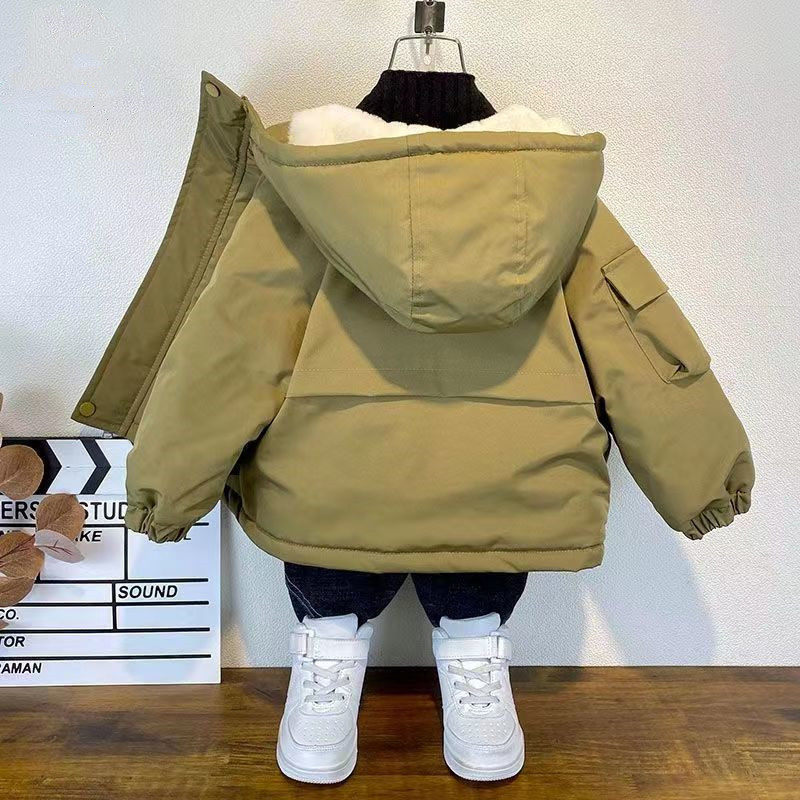 Kids Boys Plush Warm Jacket Ho - Baby X Clothing 评论和价格