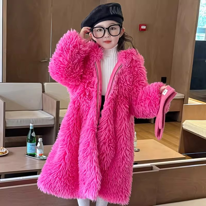 Autumn  winter girls fur coat  - Baby X Clothing 评论和价格