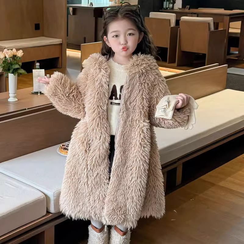 Autumn  winter girls fur coat  - Baby X Clothing 评论和价格